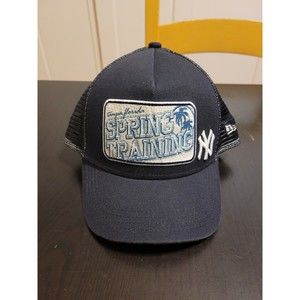 New York Yankees Spring Training Trucker Hat Adjustable Women's OSFM Navy Blue